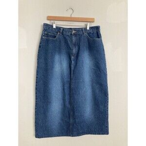 Vintage Boutique Europa Denim Jean Skirt Midi 18 Blue 100% Cotton